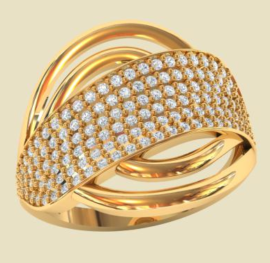 Ексклюзивне золотое кольцо 585* проби