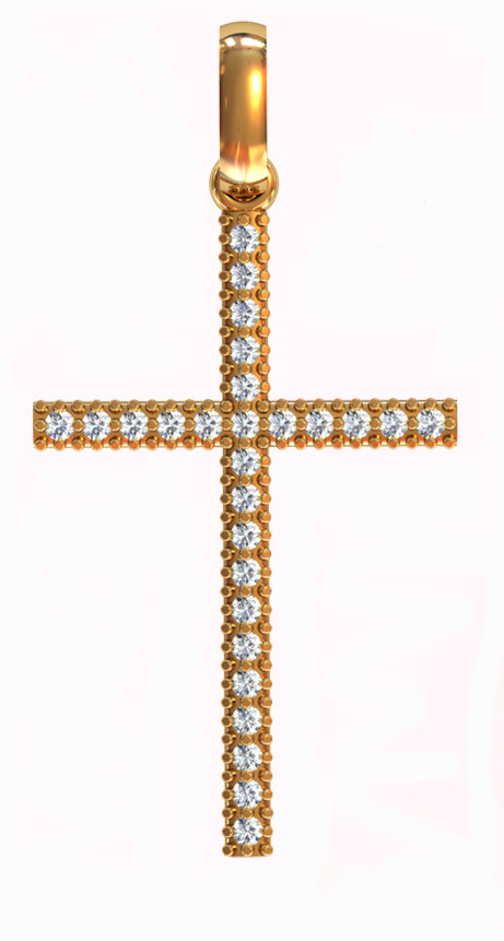 Крест серебряный в камнях - фото 3 - id-p838449239