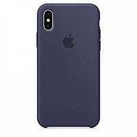 Чохол для iPhone XS Max Silicone Case бампер (Dark blue)