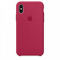 Чохол для iPhone XS Max Silicone Case бампер (Rose red)