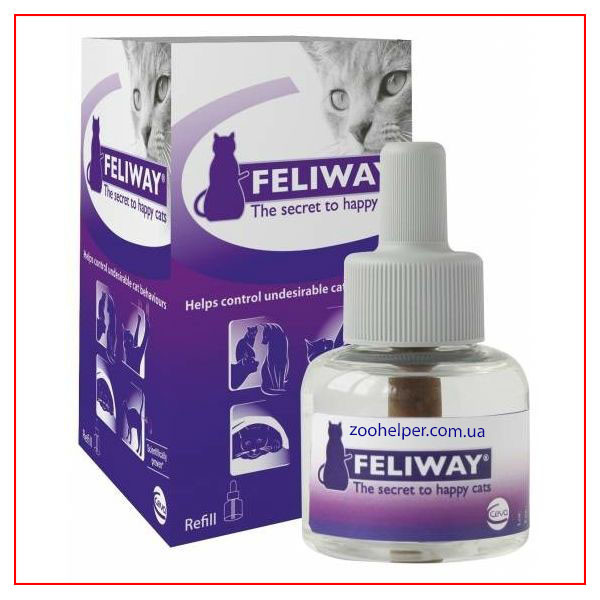 Feliway (Фелівей) 48 мл — Коректор поведінки для котів, Запасний флакон для дифузора
