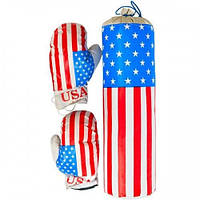 Боксерська груша з рукавичками (35 см) Америка