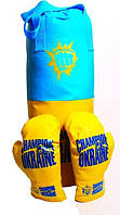 Боксерская груша с перчатками Украина (35 см) S-UA