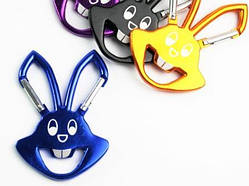 Брелок-карабін Зайчик Зажим Кольори в асорт / Брелок-карабін Зайчик Зажим Кольори в асорт 8 см