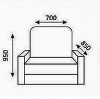Крісло Гольфстрім 950х700х850мм МКС, фото 4
