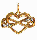 Підвіска - кулон срібна Нескінченне кохання, фото 2