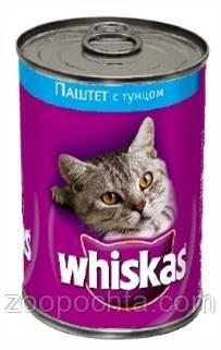 Вологий корм Whiskas паштет із тунцем для котів 0.4 кг 24 шт.