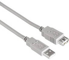 Подовжувач USB, version 2,0, діам.-4,5 мм, 1.8 м, сірий