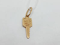 Золотая подвеска Ключ. 140130