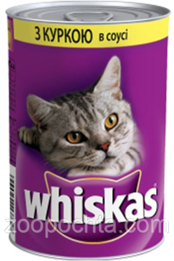 Вологий корм Whiskas з куркою в соусі для котів 0.4 кг 12 шт.
