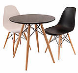 Стіл круглий Тауер Вуд, 80 (чорний), фото 3