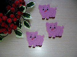 Весела свинка з фетру 5.7 см на 3.7 см 3 грн - 1 шт