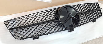 Решітка радіатора Mercedes CLS W219 рестайл стиль AMG (чорний глянець + чорна зірка)