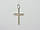 Срібний хрест Розп'яття Христа з позолотою.   3115-МАРЗОСЕВ, фото 3