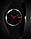 Skmei 9068 rubber чорний з червоним жіночим класичним годинником, фото 2