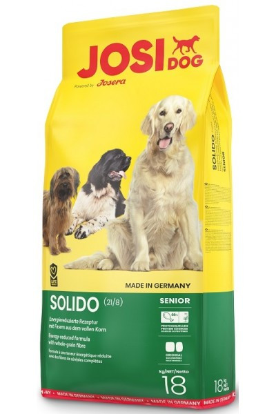 Сухой корм JosiDog Solido 21/8 (ЙозиДог Солидо) для собак с малой активностью и стареющих, 18 кг