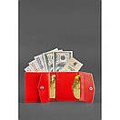 Жіночий шкіряний гаманець 2.1 полуниця, фото 5