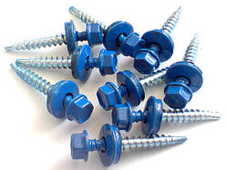 Саморіз покрівельний SDS 4,8 х35 мм сині 5005