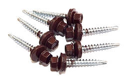 Саморіз покрівельний SDS 4,8 х35 мм коричневий 8017