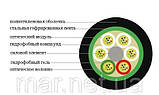 Оптоволоконный кабель,LT, 24 волокон одномодовые, полиэтилен, гофроброня, фото 2