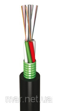 Оптоволоконний кабель,LT, 196 волокон одномодові, поліетилен, гофроброня