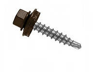 Саморіз покрівельний SDS 4,8х19 мм коричневий 8017