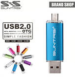 Флешка USB двостороння з Micro USB металева SUNTRSI 32GB, фото 3