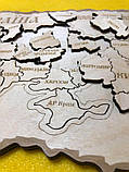 Карта-пазл Україна, фанера, т. 8 мм, розмір 30х22 див. TERMOIZOL®, фото 2