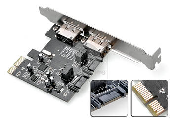 Контроллер PCI-E 2xSATA+2хESATA 3.0   6Gbs   (ASMEDIA1061)