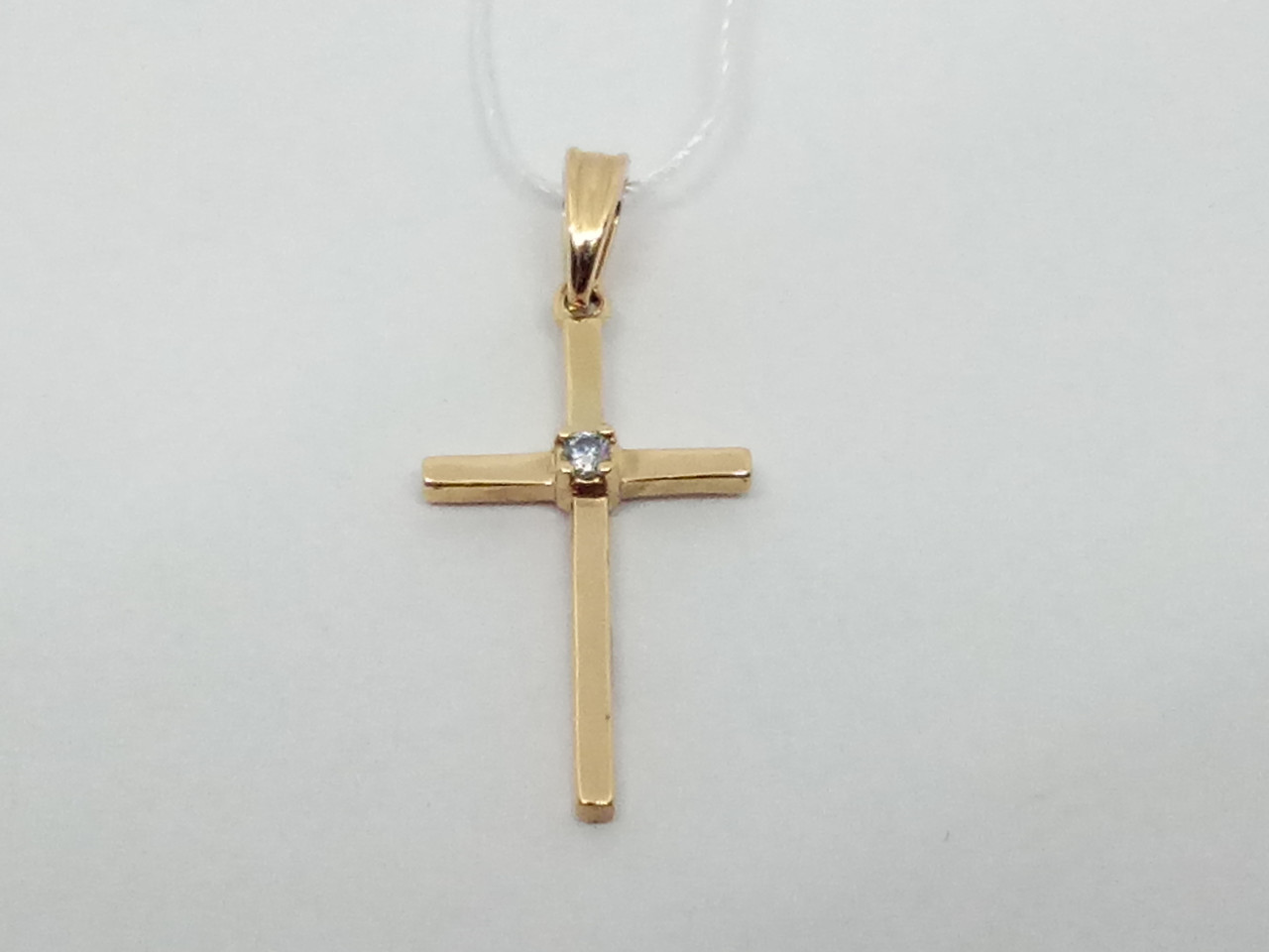 Золотий хрестик з фіанітами. КР294И