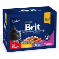 Вологий корм Brit Premium Вологий корм Асорті Сімейна тарілка 4 смаку (пауч)