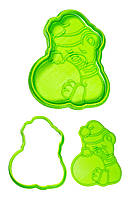 Вирубка з відбитком для пряників Ведмедик з іграшкою 10 см 7,5 см 1,0 см