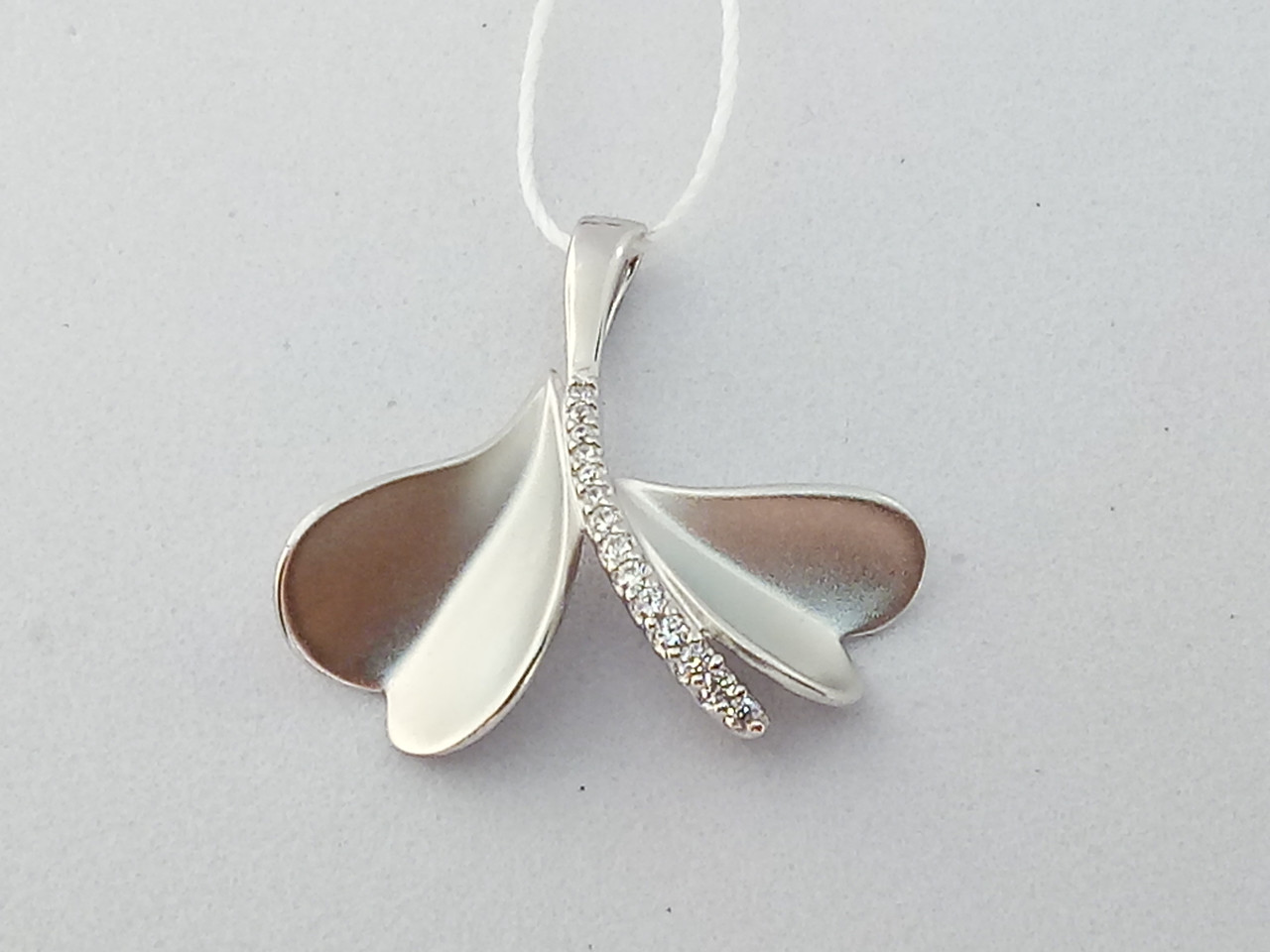 Срібна підвіска з фіанітами.   1373617