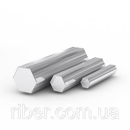Шестигранник 08Х18Н10, товщиною 17мм, фото 1