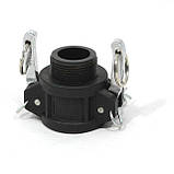 Швидкороз'ємне з'єднання Камлок (CAMLOCK) Тип 76 мм. 3" Розетка (мама) з зовнішньою різьбою, фото 3