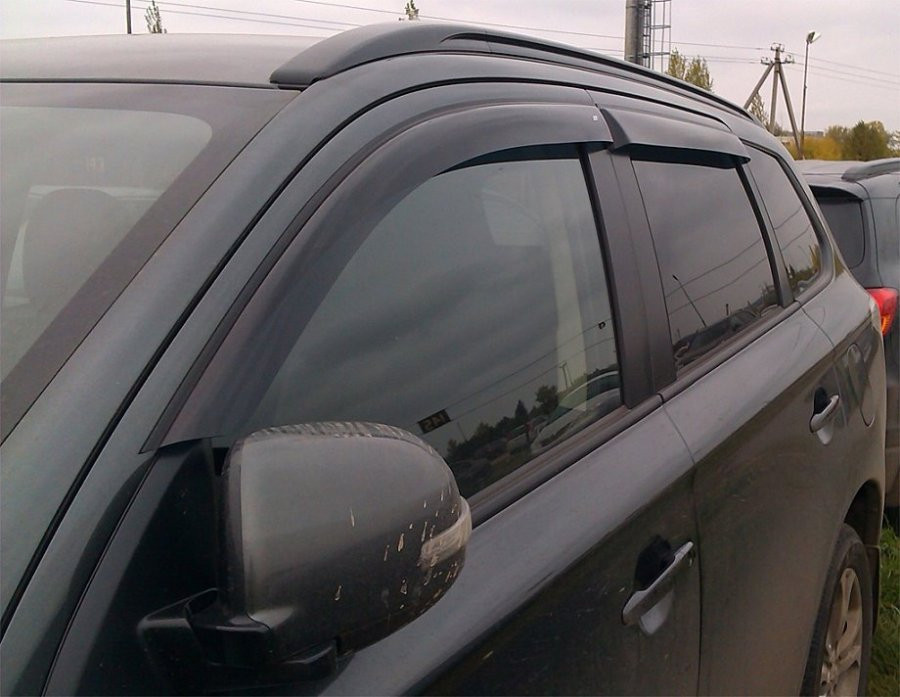Дефлектори вікон (вітровики) MITSUBISHI OUTLANDER ІІІ 2012 "EuroStandart" деф.дв.накл. Cobra tuning ME43712