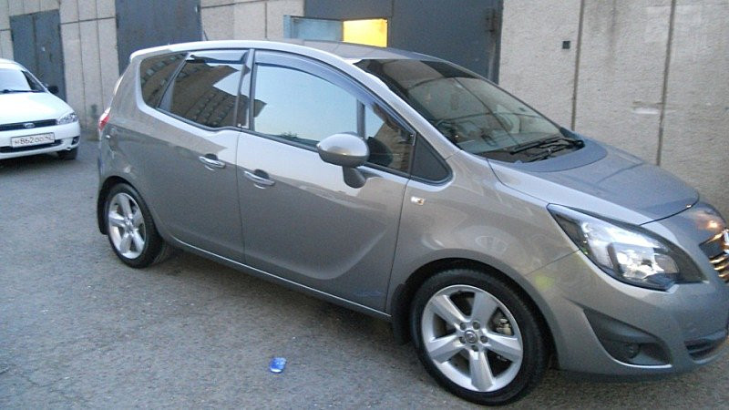 Дефлектори вікон (вітровики) OPEL Meriva 2011-(повна) Cobra tuning O12111