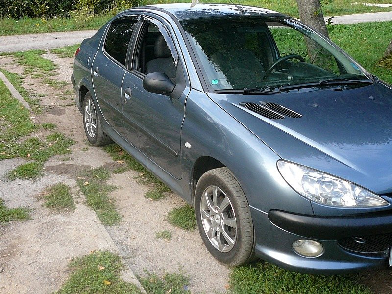 Дефлектори вікон (вітровики) PEUGEOT 206 Sd/Hb 5d 2005/1998