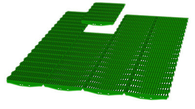 Пластиковая-щелевая решетка зеленая - фото 2 - id-p801490283
