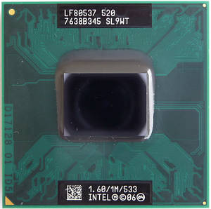 Процесор для ноутбука P Intel Celeron M 520 1x1,6Ghz 1Mb Cache 533Mhz Bus б/в