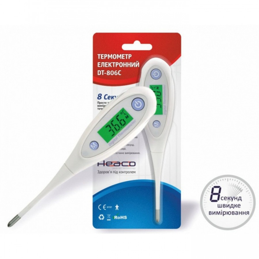 ЕЛЕКТРОННИЙ ТЕРМОМЕТР HEACO DT-806C
