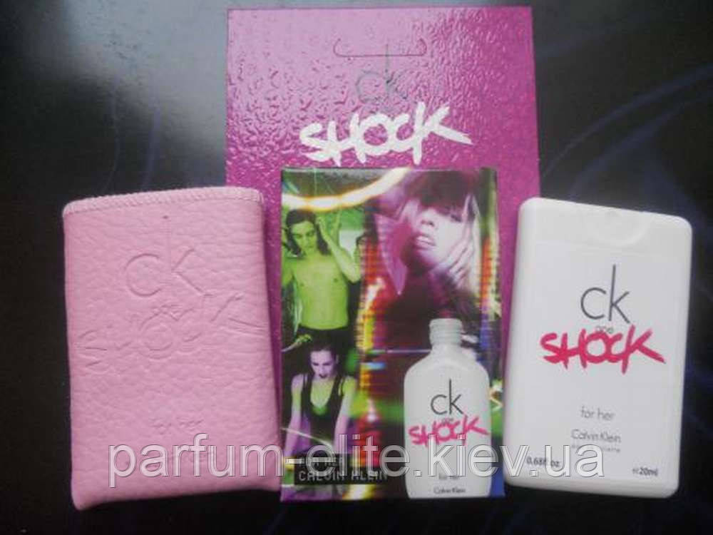 Жіночий міні-парфуми в шкіряному чохлі Calvin Klein One Shock for Her 20ml