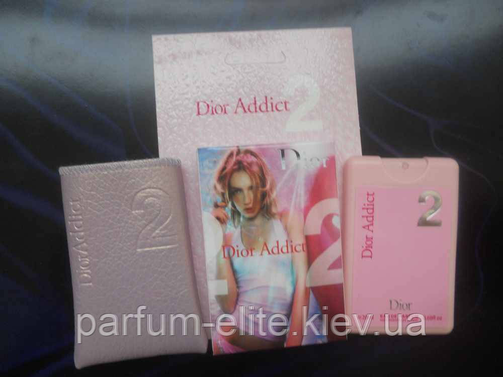 Женский мини-парфюм в кожаном чехле Dior Addict 2 20ml - фото 1 - id-p14970107