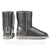 Жіночі уггі UGG Classic Short leather Grey original, фото 4