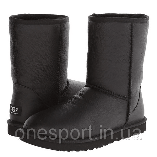 Жіночі уггі UGG Classic Short leather black original, фото 1