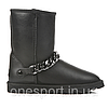 Жіночі уггі UGG Short Chain leather black original, фото 5