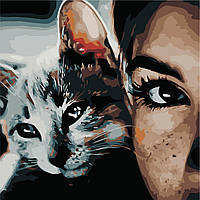 Живопис за номерами Котячий погляд ArtStory AS0505 40 х 40 см (без коробки)