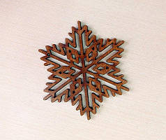 Новорічні прикраси 🎄 Дерев'яна сніжинка
