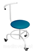 Стілець медичний для лікаря СВПС пересувний гвинтовий зі спинкою та підставкою для ніг, фото 2