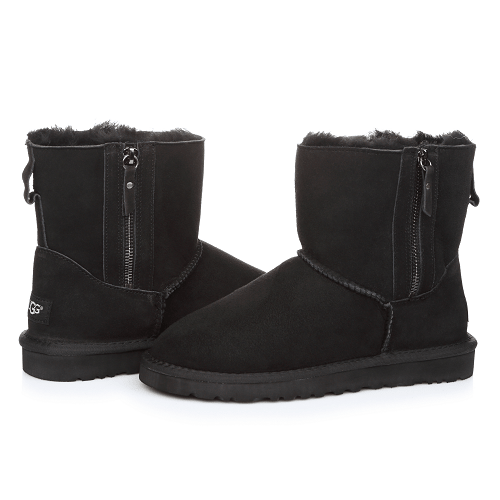 Жіночі уггі UGG Mini Double Zip black original
